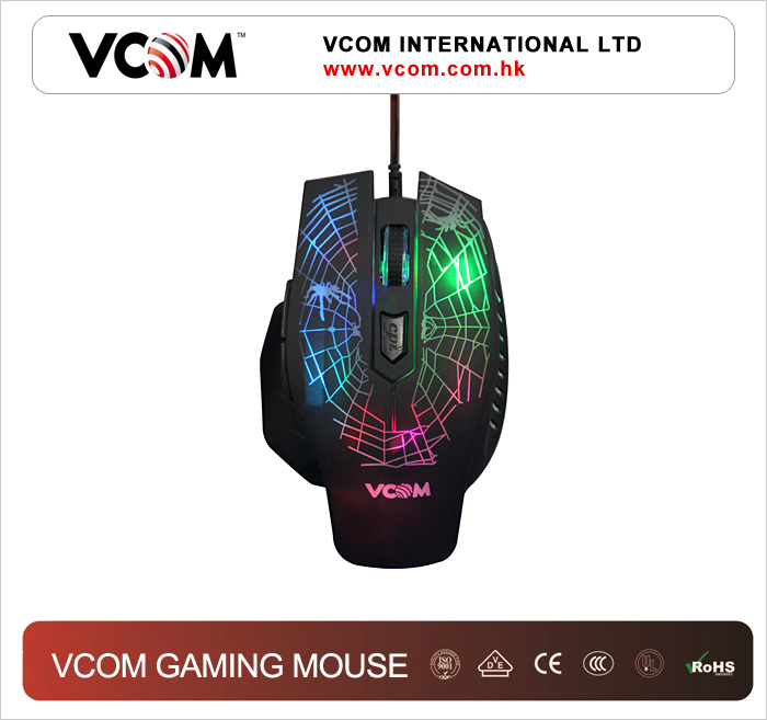 Souris VCOM LED colore pour jeu avec un style particulier