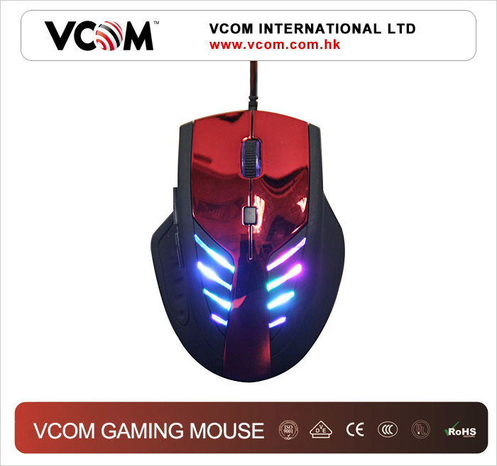 Souris VCOM colore pour jeu serie USB avec un style particulier