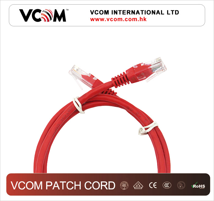 Corde VCOM UTP CAT5e Rouge