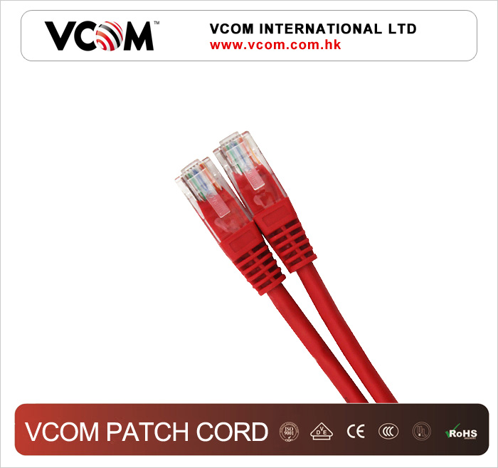 Corde VCOM UTP CAT5e Rouge