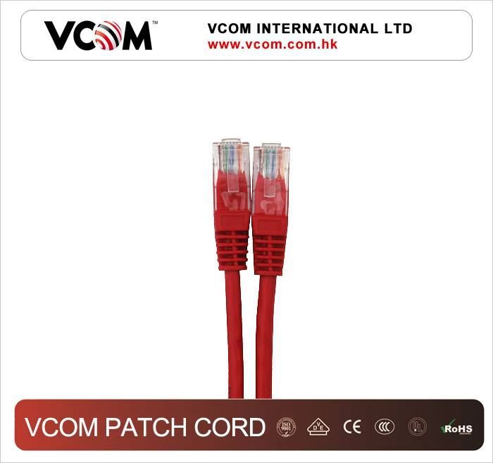 Corde VCOM UTP CAT5e Rouge