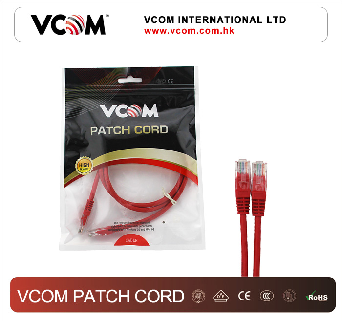 Corde VCOM UTP CAT5e Rouge