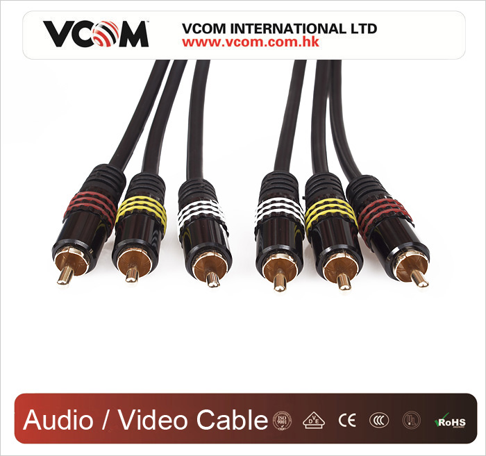 VCOM 3,5 M / M Cble 3RCA Audio Vido