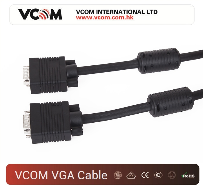 Cble VGA VCOM HD 15 M / M 3 + 4 +2 ferrite 