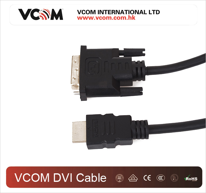 Cble VCOM noir mle  mle DVI vers HDMI