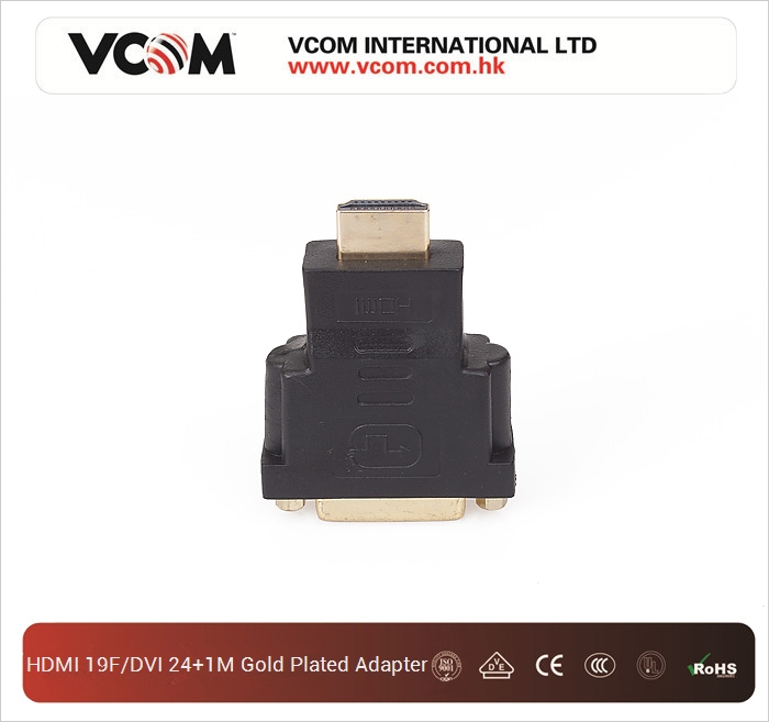 VCOM HDMI 19F / DVI 24 + 1M plaqu or