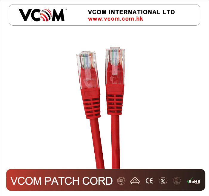 Corde VCOM UTP CAT5e Rouge