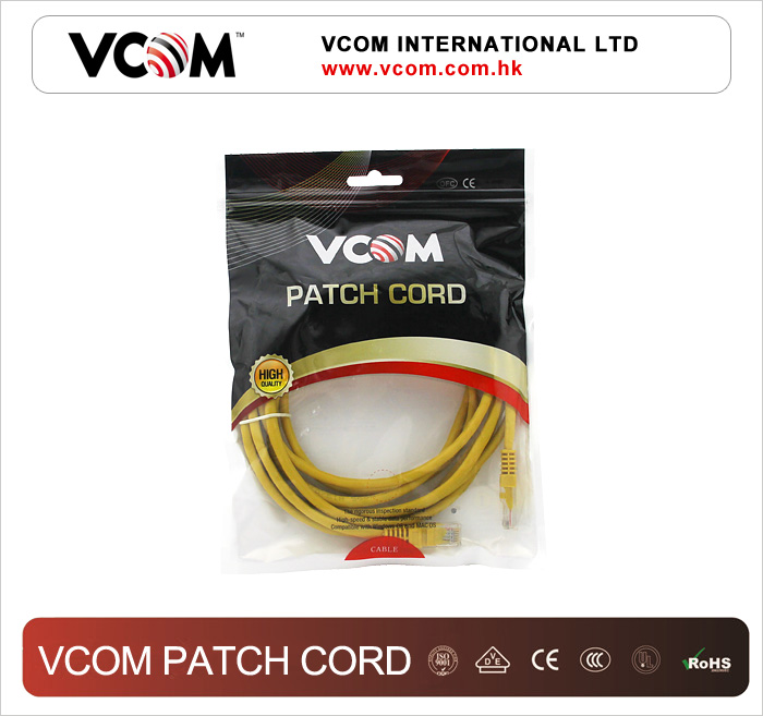 Corde VCOM UTP CAT5e jaune 