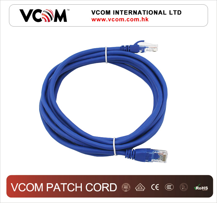 Corde VCOM UTP CAT5e bleu 