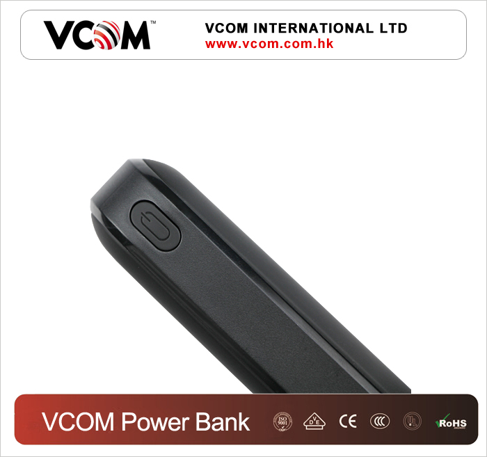 Banque d'alimentation portable VCOM de luxe Noir