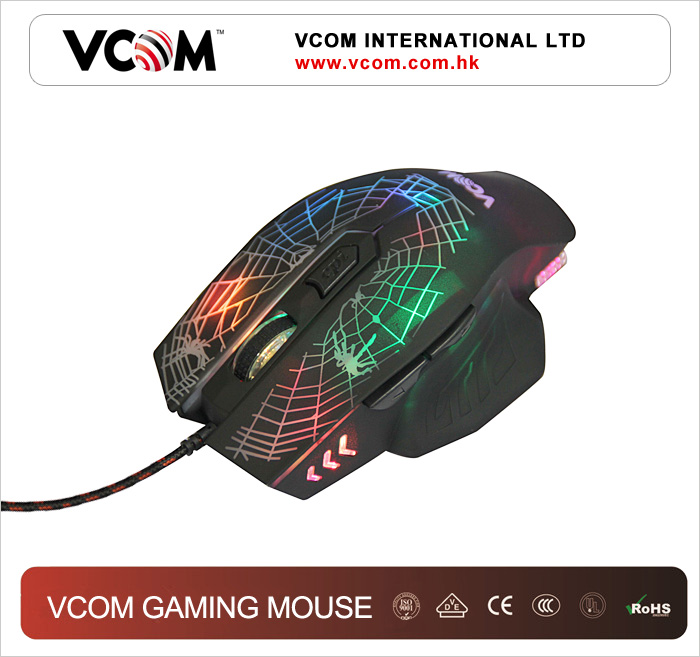 Souris VCOM LED colore pour jeu avec un style particulier