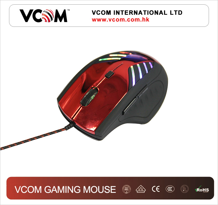 Souris VCOM colore pour jeu serie USB avec un style particulier