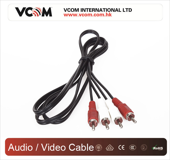 VCOM 2 Fiches RCA branchs  2 Fiches RCA pour TV