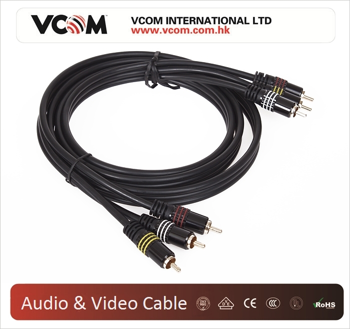 VCOM 3,5 M / M Cble 3RCA Audio Vido