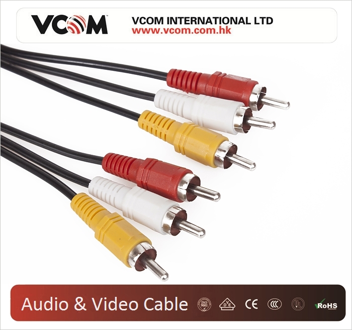 VCOM M / M cble audio vido 3RCA Pour 3RCA 