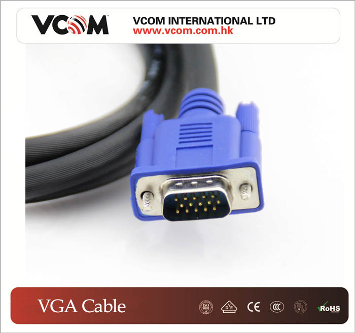 Cble VGA VCOM  haut dbit 15M / M 3 + 4 avec 2 ferrites 