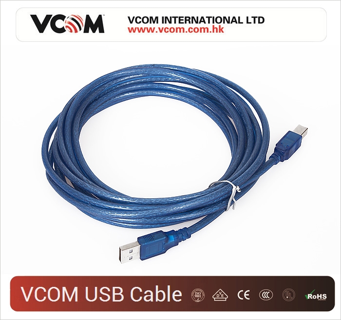 Cble USB VCOM 2.0V bleu AM/BM