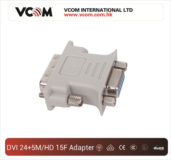 Adaptateur VCOM DVI 24 + 5 mle vers VGA femelle 