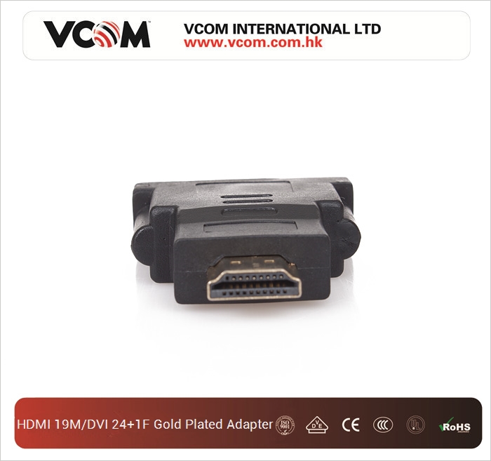 VCOM HDMI 19M / DVI 24 + 1F plaqu or