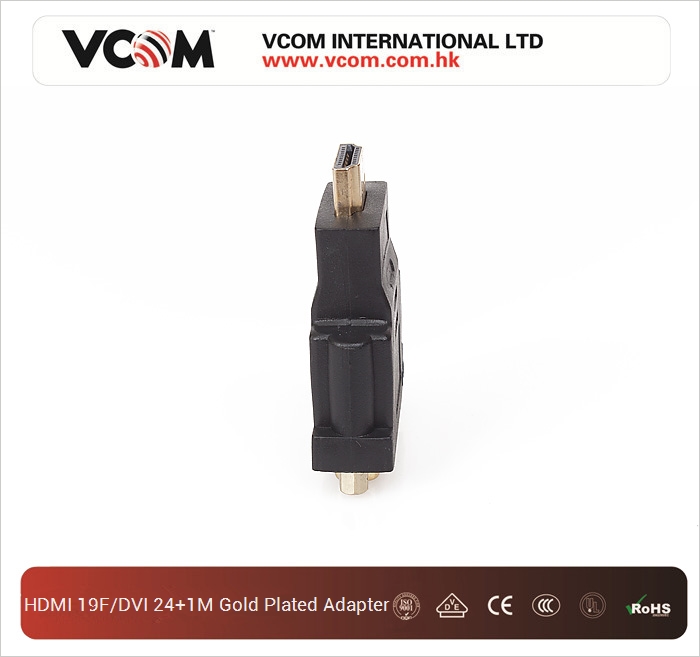 VCOM HDMI 19F / DVI 24 + 1M plaqu or