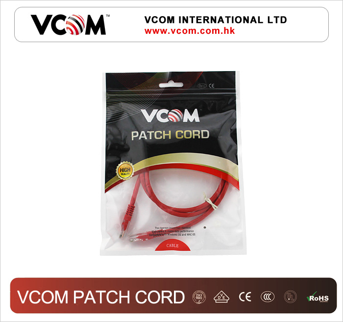 Corde VCOM UTP CAT5e Rouge