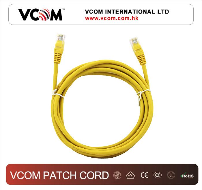 Corde VCOM UTP CAT5e jaune 