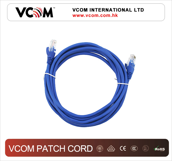 Corde VCOM UTP CAT5e bleu 