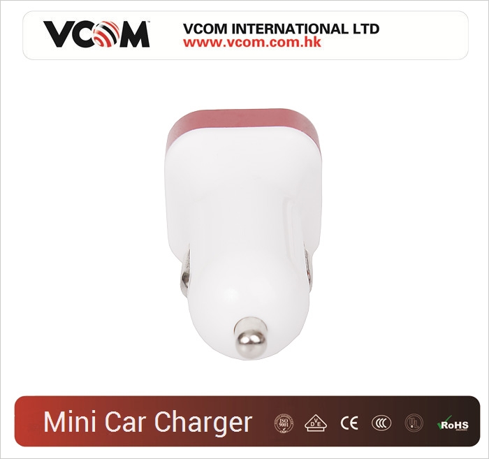 Mini Chargeur de voiture USB VCOM  2 ports