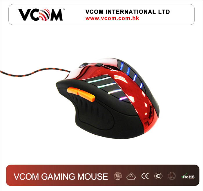 Souris VCOM colore pour jeu serie USB avec un style particulier