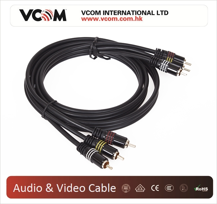 VCOM 3,5 M / M Cble 3RCA Audio Vido