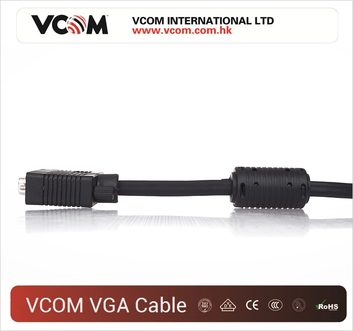 Cble VGA VCOM HD 15 M / M 3 + 4 +2 ferrite 