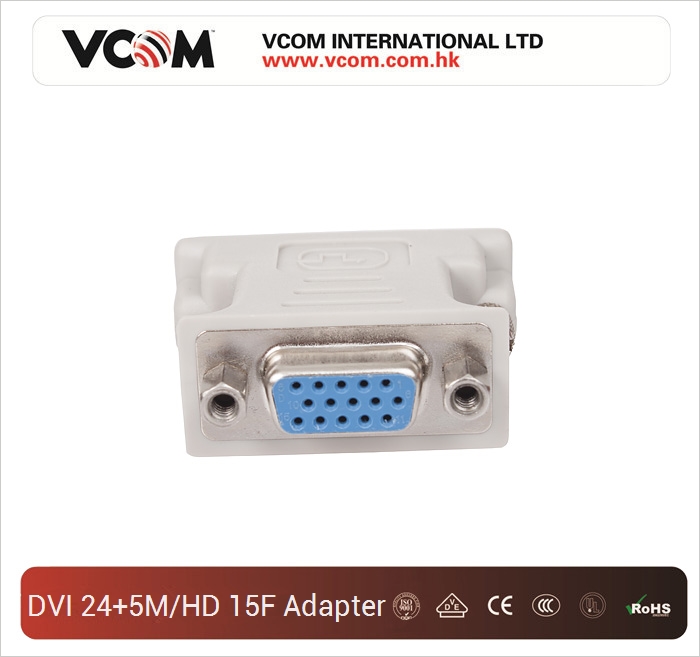 Adaptateur VCOM DVI 24 + 5 mle vers VGA femelle 