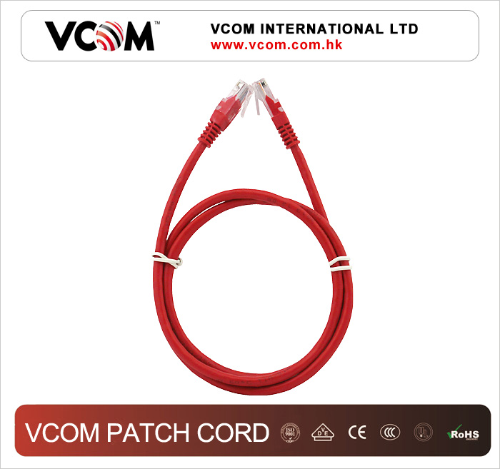 Corde VCOM UTP CAT5e Rouge