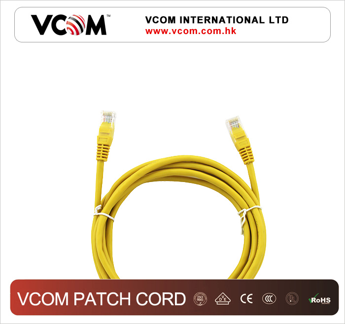 Corde VCOM UTP CAT5e jaune 