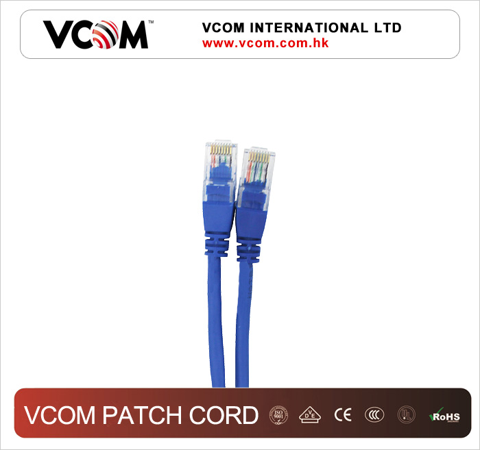 Corde VCOM UTP CAT5e bleu 