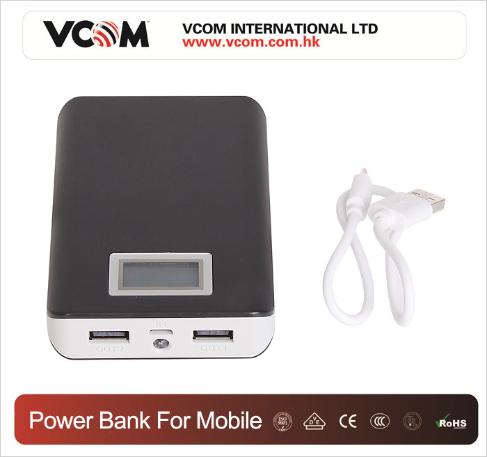 Banque d'alimentation portable VCOM 10400mah pour mobile