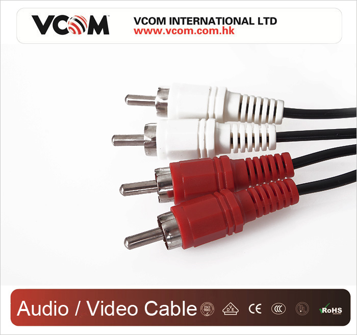 VCOM 2 Fiches RCA branchs  2 Fiches RCA pour TV