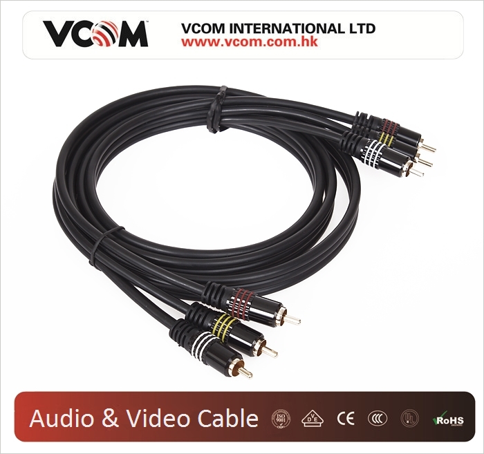 VCOM 3,5 M / M Cble 3RCA Audio Vido