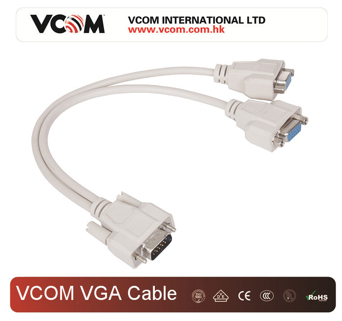 Cble VCOM  HD15M / 2x15F VGA 