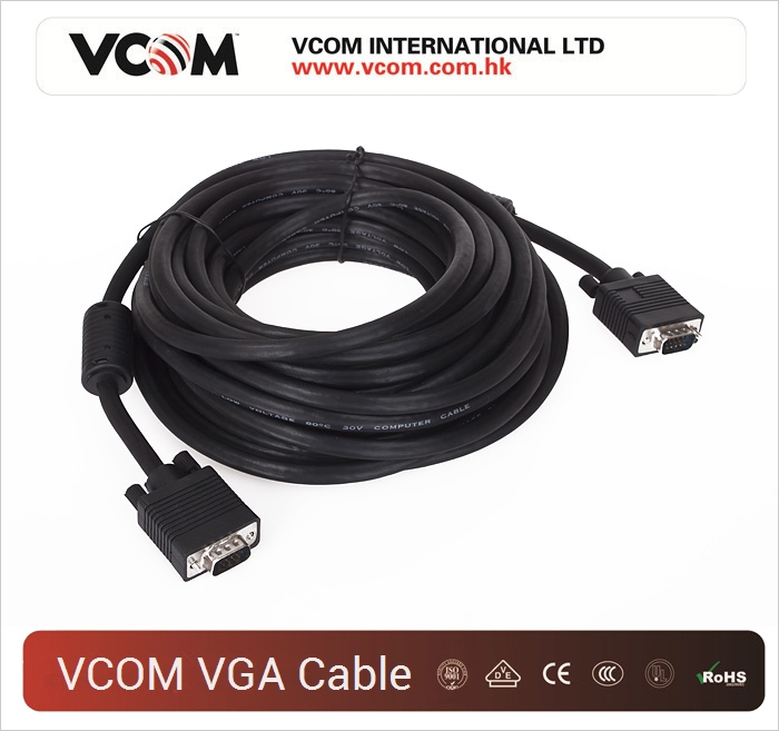 Cble VGA VCOM HD 15 M / M 3 + 4 +2 ferrite 