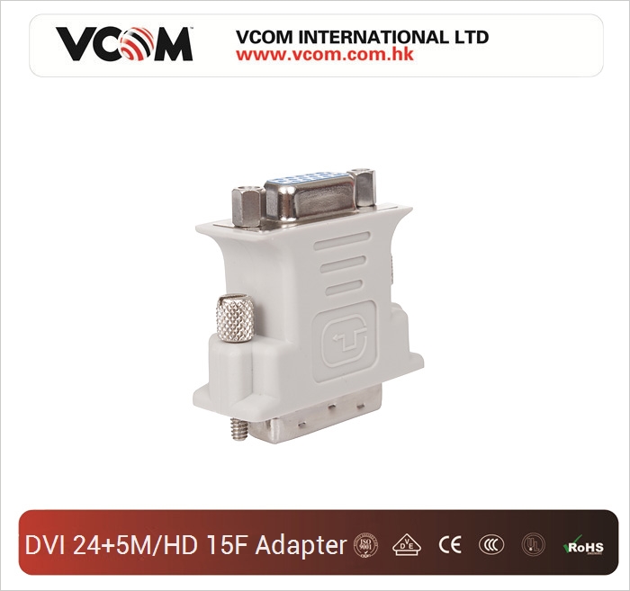 Adaptateur VCOM DVI 24 + 5 mle vers VGA femelle 