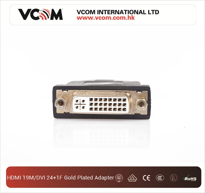 VCOM HDMI 19M / DVI 24 + 1F plaqu or