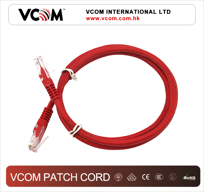 Corde VCOM UTP CAT5e Rouge