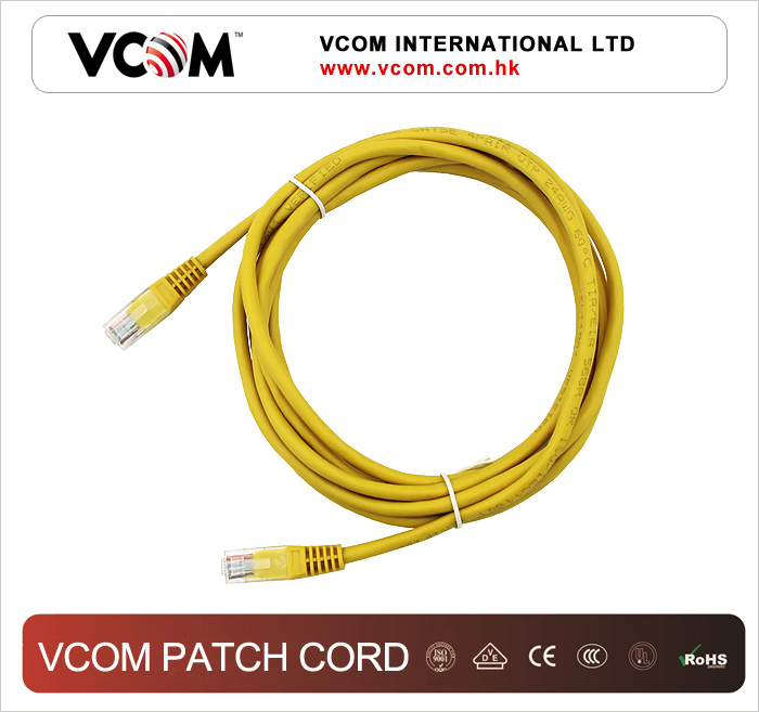 Corde VCOM UTP CAT5e jaune 