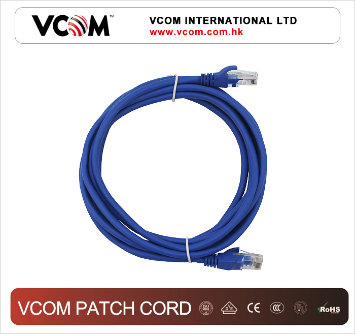 Corde VCOM UTP CAT5e bleu 