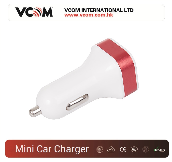 Mini Chargeur de voiture USB VCOM  2 ports