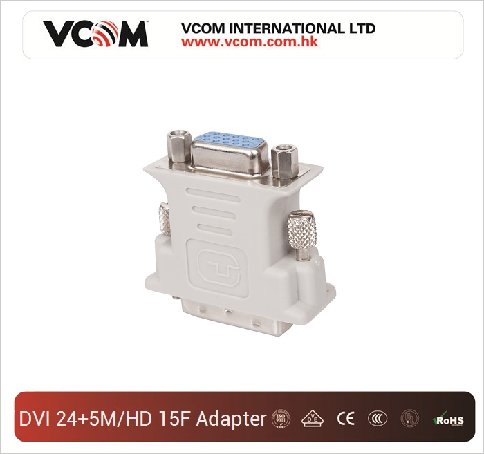 Adaptateur VCOM DVI 24 + 5 mle vers VGA femelle 