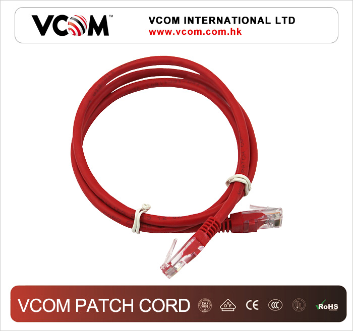 Corde VCOM UTP CAT5e Rouge