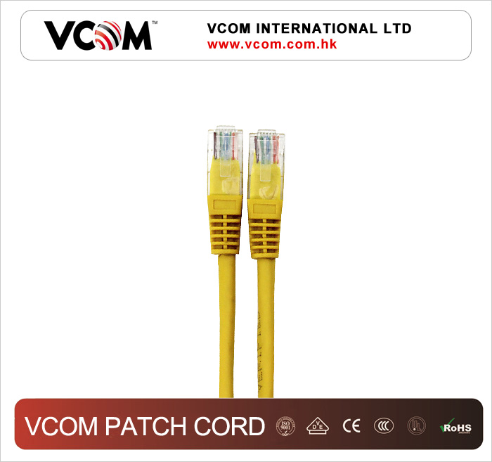 Corde VCOM UTP CAT5e jaune 