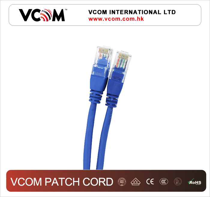 Corde VCOM UTP CAT5e bleu 